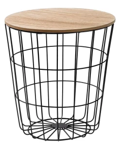 CASA Wire Mesa Auxiliar Negro, Natural Discount
