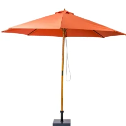 CASA Wood Parasol Sin Pie De Color Oxido Hot