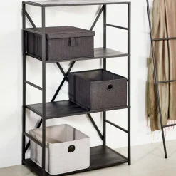 CASA Xavier Estanteria De Pared Negro Outlet