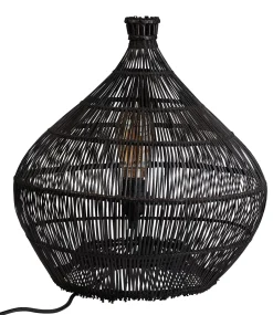 CASA Zalou Lampara De Mesa Negro Clearance