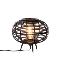 CASA Zanzi Lampara De Mesa E27 Negro Hot