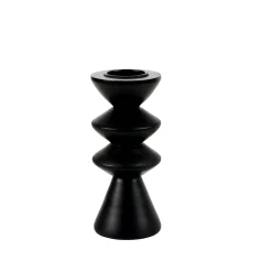 CASA Zigzag Soporte Para Vela Pequena Negro Clearance