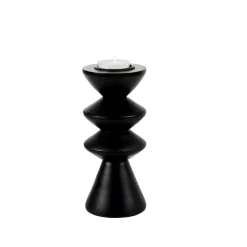 CASA Zigzag Soporte Para Vela Pequena Negro Clearance